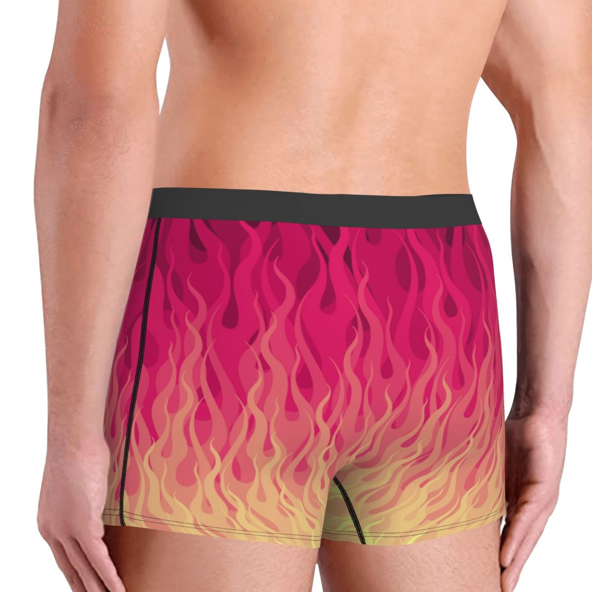 Aangepaste roze brandende vlam - Men'S Fashion Underwear recensie en prijs