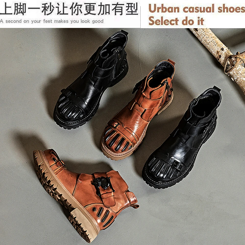 Nieuwe mode heren lederen goth - Mens Fashion Combat Boots recensie en prijs