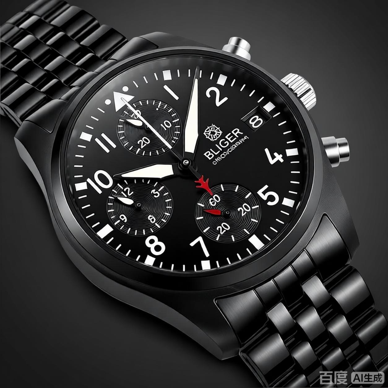 BLIGER Volledig zwart geborste - Mens Fashion Bracelet recensie en prijs