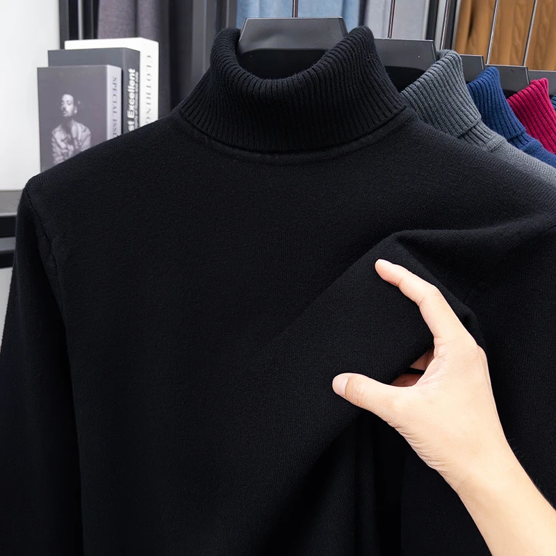 Herfst heren hoge kwaliteit ge - Turtleneck Sweater Men recensie en prijs