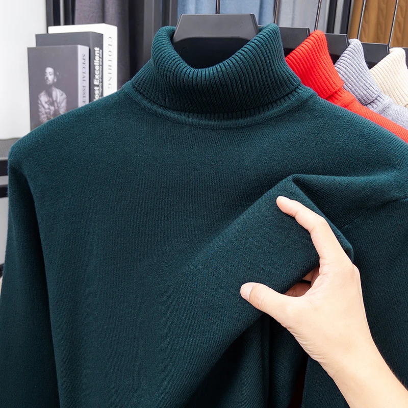 Herfst heren hoge kwaliteit ge - Turtleneck Sweater Men recensie en prijs
