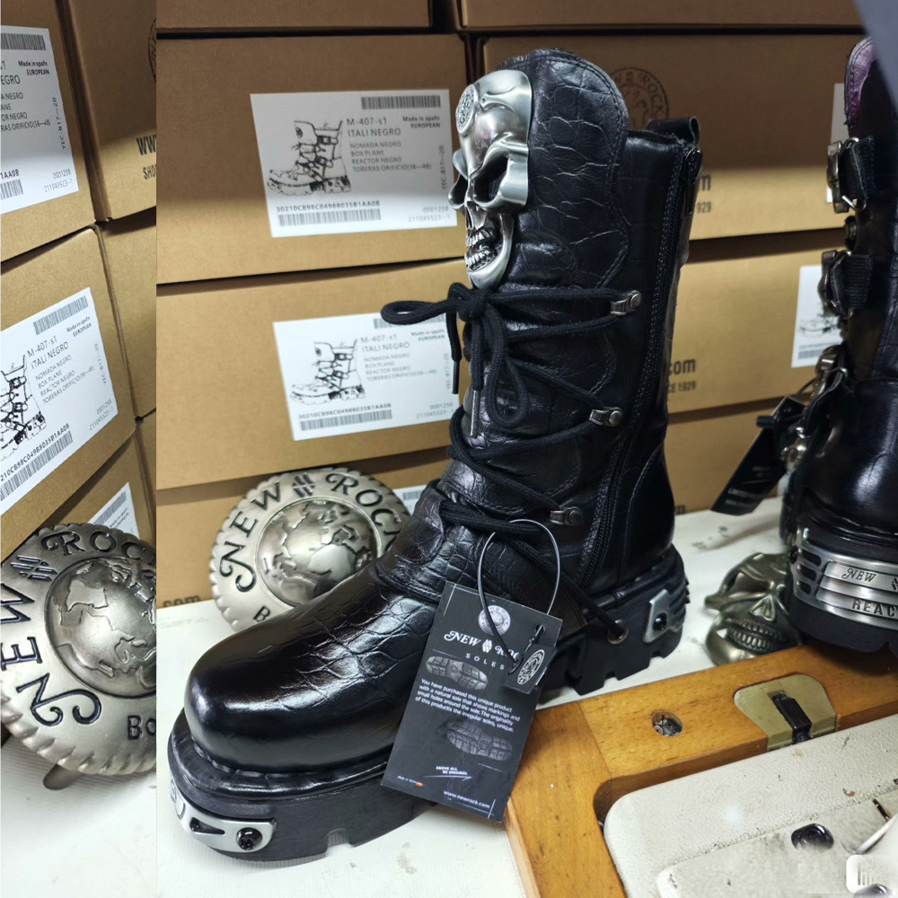 Mode Echt Lederen Heren Motorl - Mens Fashion Combat Boots recensie en prijs