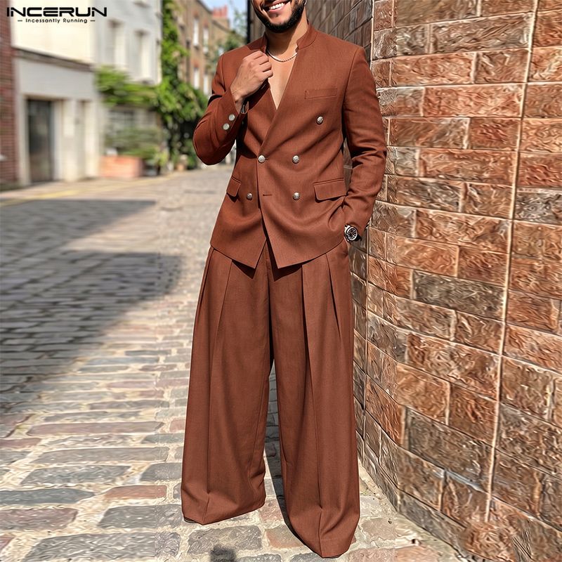 INCERUN Herensets Effen Kleur  - Mens Fashion Streetwear recensie en prijs