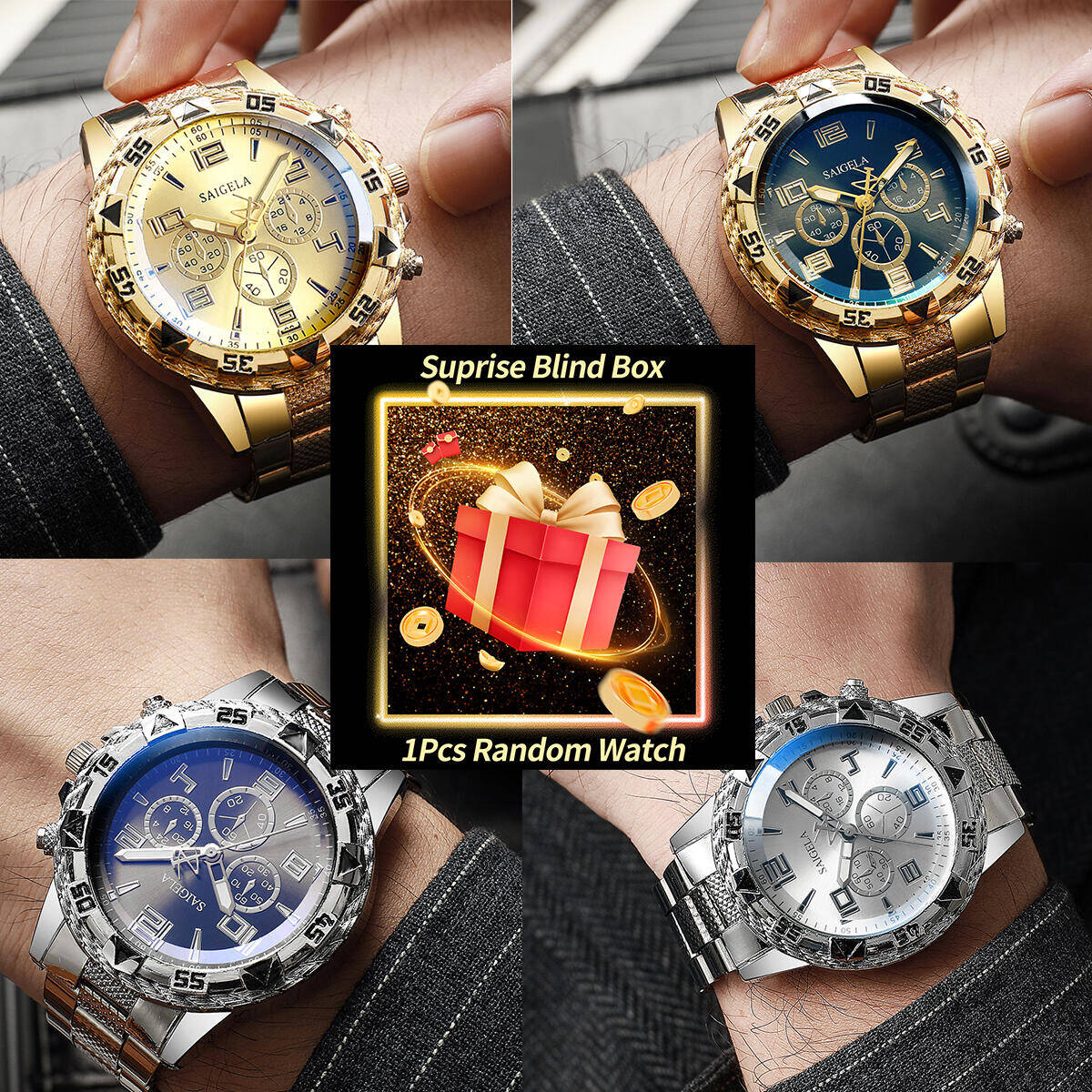 1PC Verrassing Mystery Horloge - Mens Fashion Watch recensie en prijs