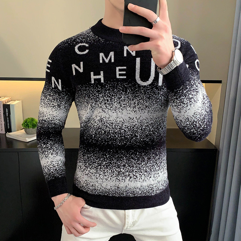 Koreaanse Letter Jacquard Fluw - Turtleneck Sweater Men recensie en prijs