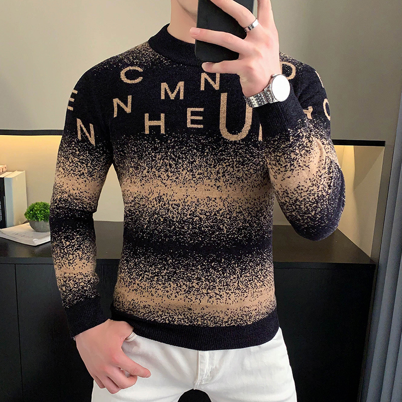 Koreaanse Letter Jacquard Fluw - Turtleneck Sweater Men recensie en prijs
