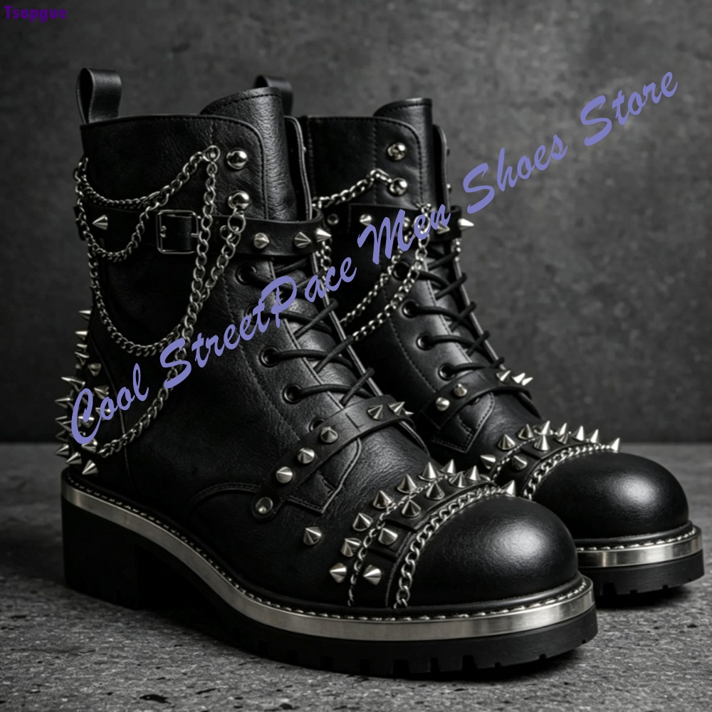 Punk Gothic Enkellaarzen voor  - Mens Fashion Combat Boots recensie en prijs