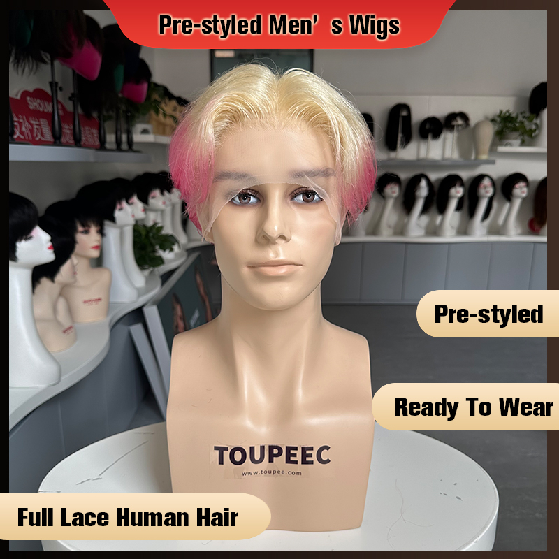 Voorgekapselde mannen pruik va - Men Fashion Hair Style recensie en prijs