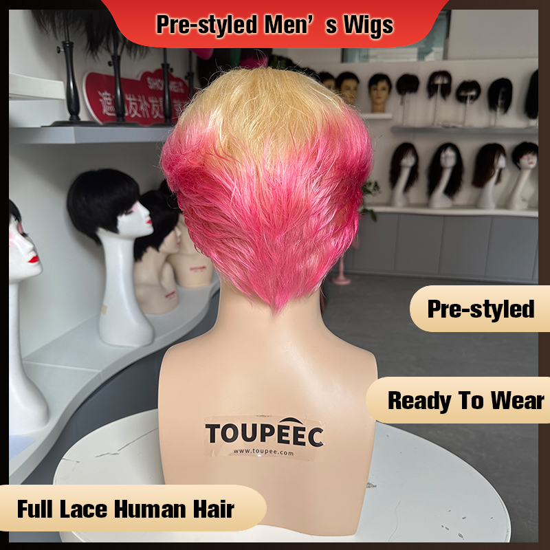 Voorgekapselde mannen pruik va - Men Fashion Hair Style recensie en prijs