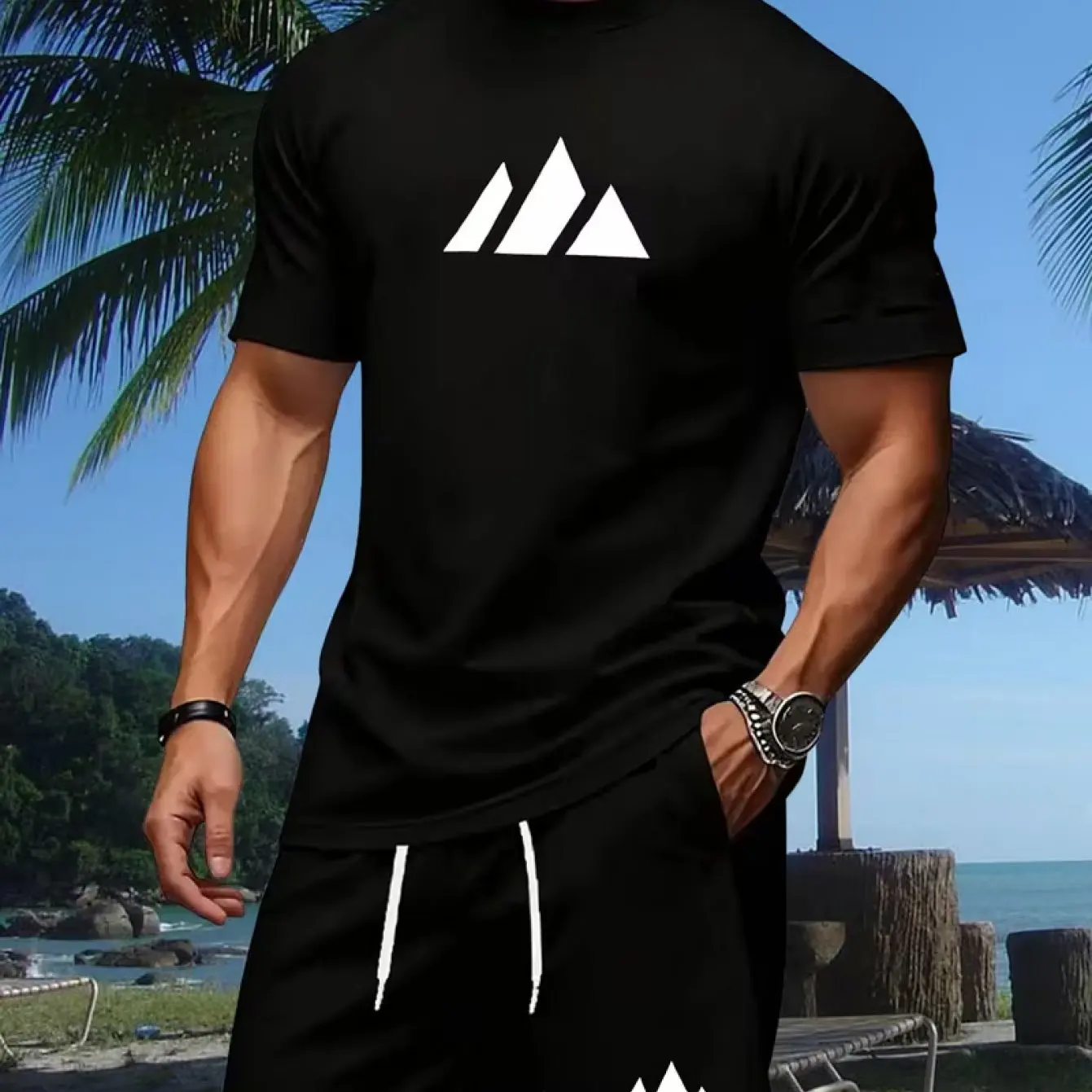 Gepatroneerd T-shirt Casual Mo - Mens Fashion Streetwear recensie en prijs