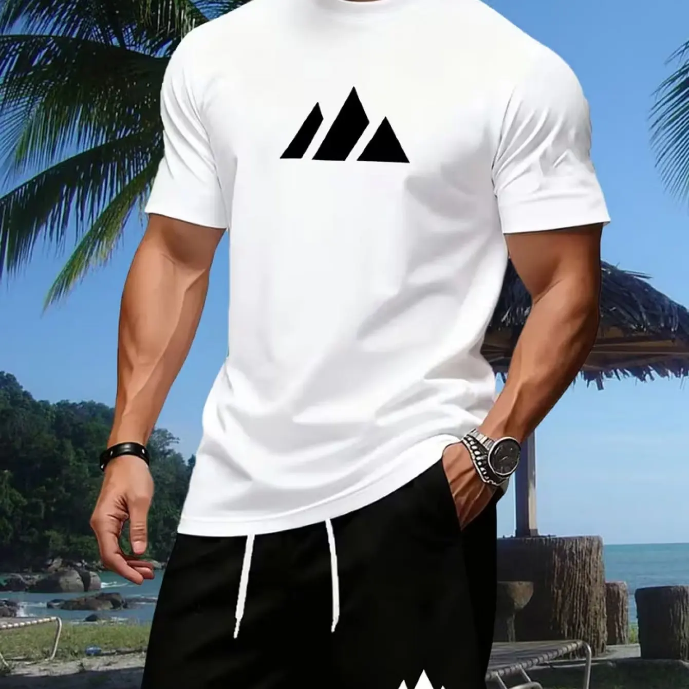 Gepatroneerd T-shirt Casual Mo - Mens Fashion Streetwear recensie en prijs